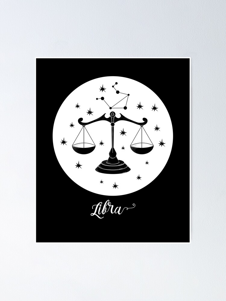 "Dreamy Libra The Scales Constellation Zodiac Aesthetic" Poster for