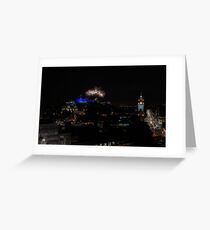 Edinburgh Military Tattoo Fireworks Arc Greeting Card