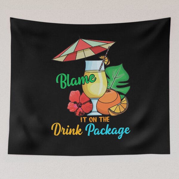 Item preview, Blame It On The Drink Package Wine Cruising T-Shirt, Drinking T-Shirt, Wine Lover Gift designed and sold by UrbanJupiter1.