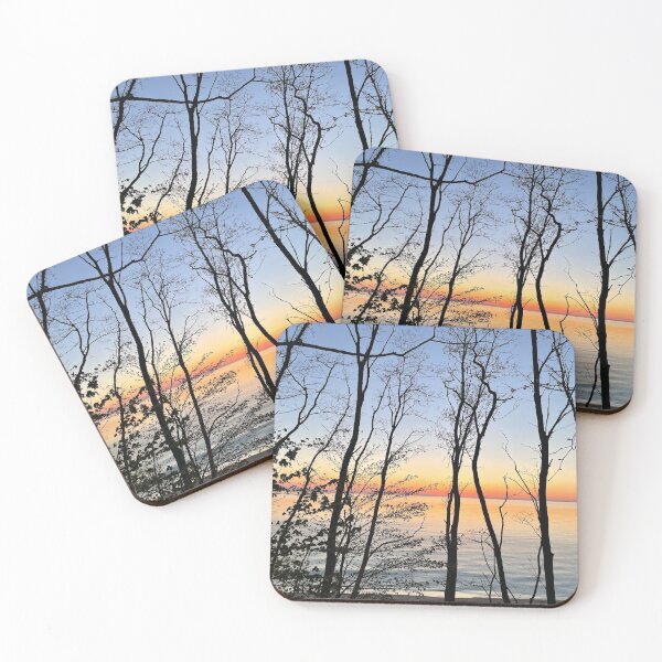 Item preview, Sunset on Lake Michigan through the trees designed and sold by jmpoynter.