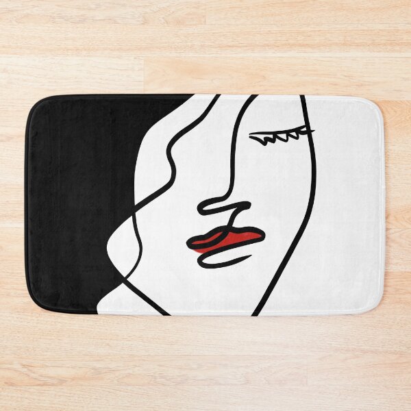 Item preview, Women face single line art-red and black  designed and sold by Tanuja  Sharma.