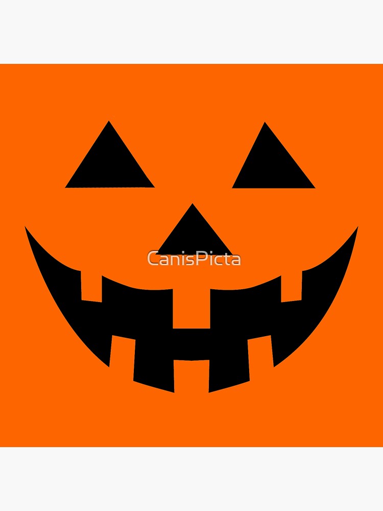"O'Lantern" Jack O'Lantern - Halloween- Pumpkin, Orange, Black, All Hallows Eve, Simple, Contemporary by CanisPicta