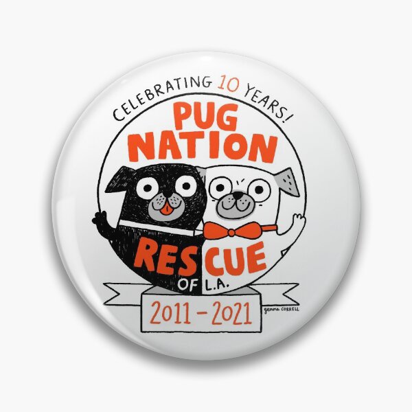 Item preview, Pug Nation Rescue 10 Year Anniversary  designed and sold by PugNationRescue.