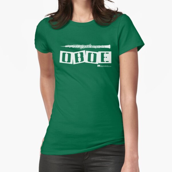 Label Me An Oboe (White Lettering) Fitted T-Shirt
