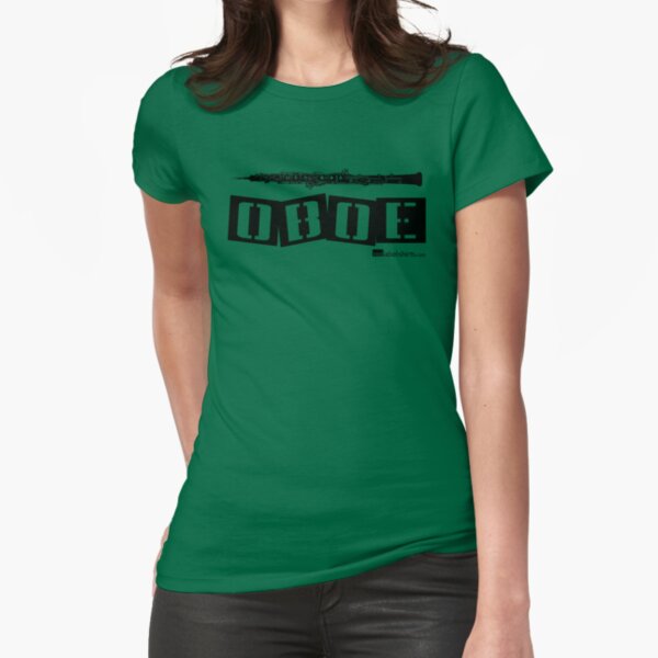 Label Me An Oboe (Black Lettering) Fitted T-Shirt