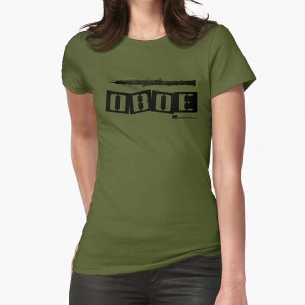 Label Me An Oboe (Black Lettering) Fitted T-Shirt