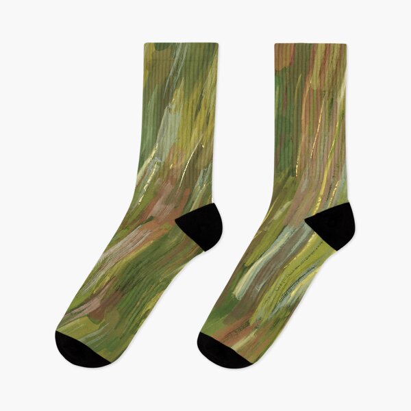 Item preview, Painted Abstract in Autumn Tones of Green, Brown, Gold and Rust  designed and sold by cozycaroline.