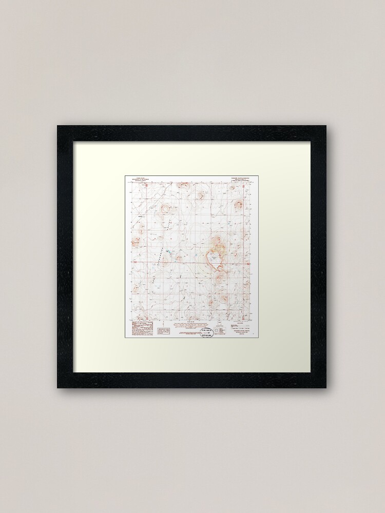 Thumbnail 2 of 7, Framed Art Print, USGS TOPO Map Arizona AZ Paramore Crater 312774 1987 24000 designed and sold by wetdryvac.