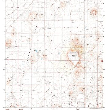 Artwork thumbnail, USGS TOPO Map Arizona AZ Paramore Crater 312774 1987 24000 by wetdryvac