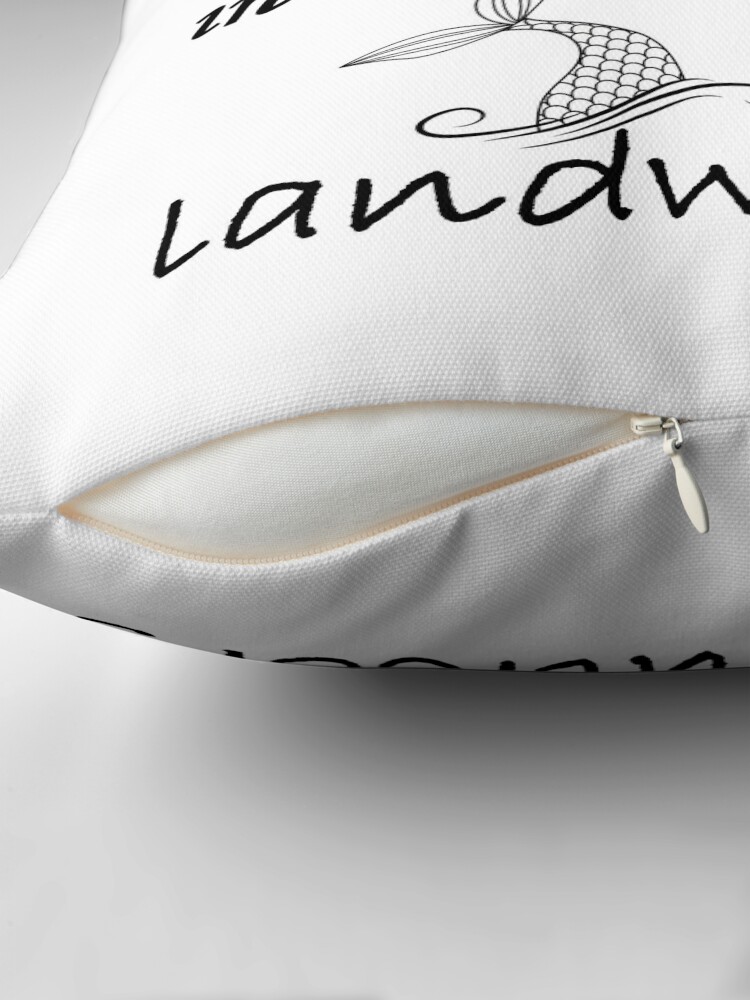 Throw Pillow, Be a Mermaid in a World of Landwalkers designed and sold by silvermoonbeam
