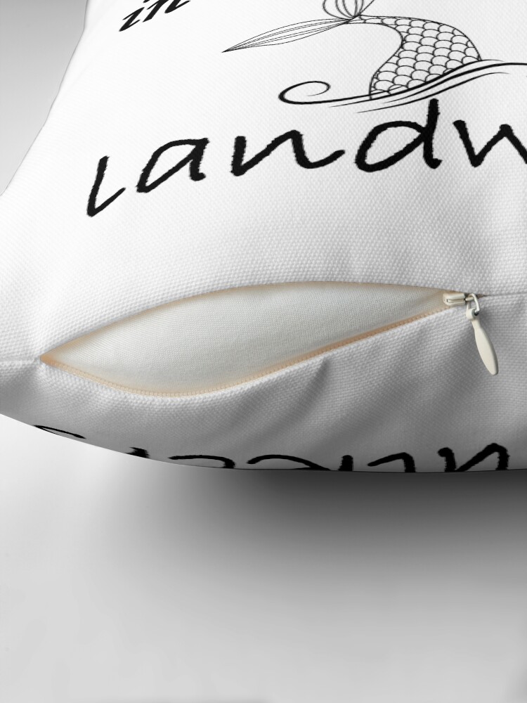 Thumbnail 2 of 4, Pillow, Be a Mermaid in a World of Landwalkers designed and sold by silvermoonbeam.
