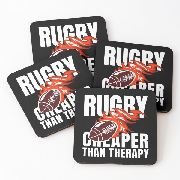 Item preview, Rugby Cheaper Than Therapy designed and sold by Crafty-Mornings.