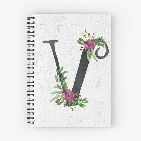 Item preview, Monogram V with Floral Wreath designed and sold by helga-wigandt.