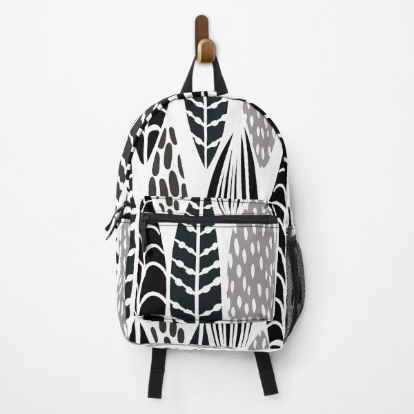 Item preview, Black And White Tropical Abstract Leaves Pattern designed and sold by DEC02.