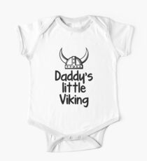 Body de manga corta para bebé Daddy's Little Viking
