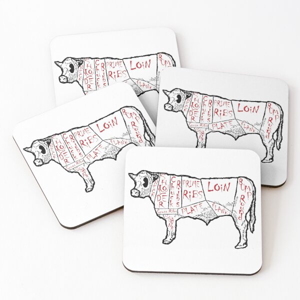 Item preview, Cow Beef Cut Butcher Chart designed and sold by pelagio.