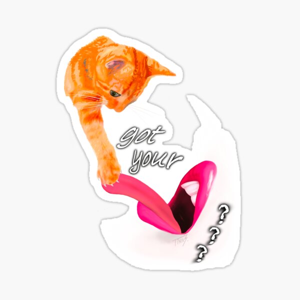 Artikel-Vorschau von Cat Got Your Tongue Bilderrätsel, designt und verkauft von FileStyle.