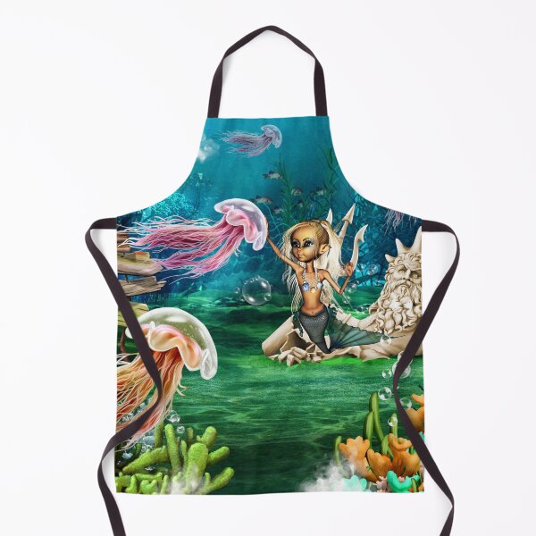 Item preview, Cute playing mermaid with a wonderful jellyfish designed and sold by nicky2342.