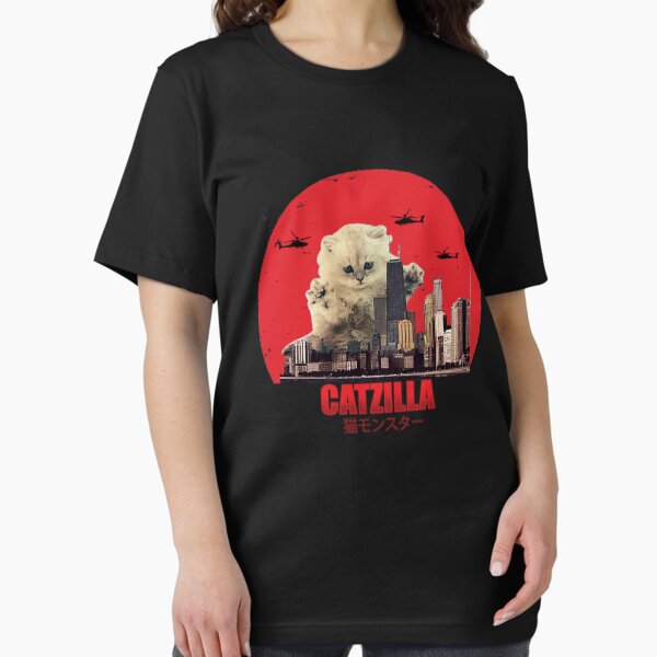 Item preview, Catzilla Vintage Japanese Sunset Style Cat Kitten Lovers designed and sold by SafouaneShop.