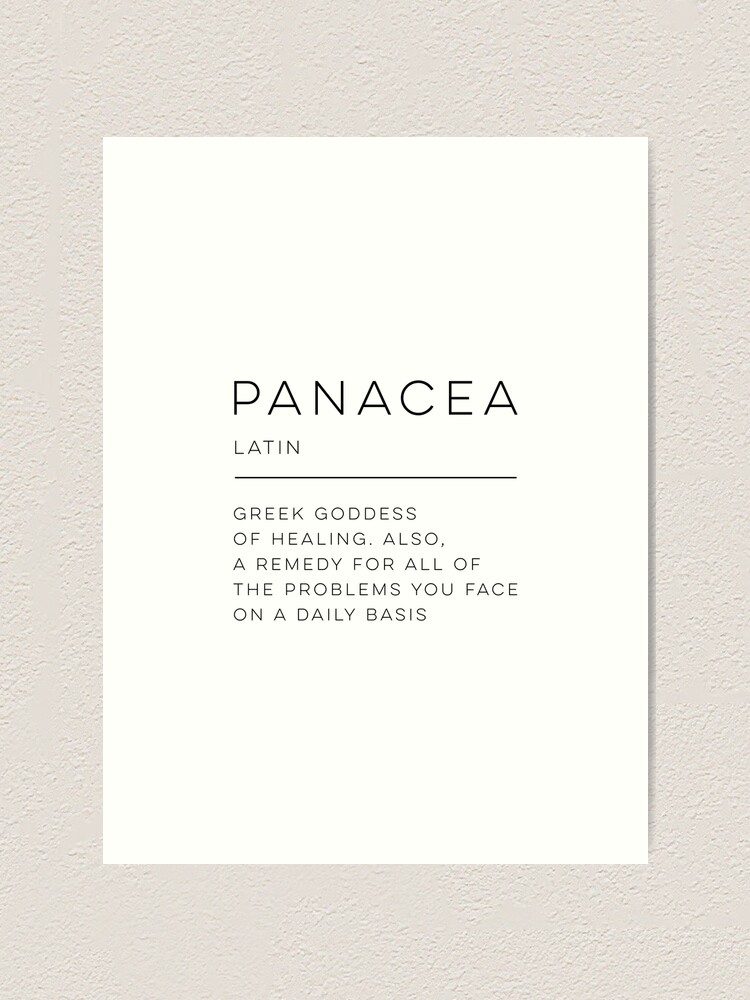 "Panacea Definition" Art Print by wisemagpie Redbubble