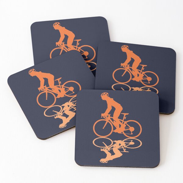 Item preview, Shadow of the Bicycle Rider | Orange | Cycling designed and sold by DrawingBoard.