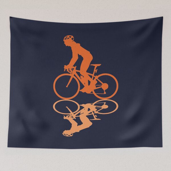 Item preview, Shadow of the Bicycle Rider | Orange | Cycling designed and sold by DrawingBoard.