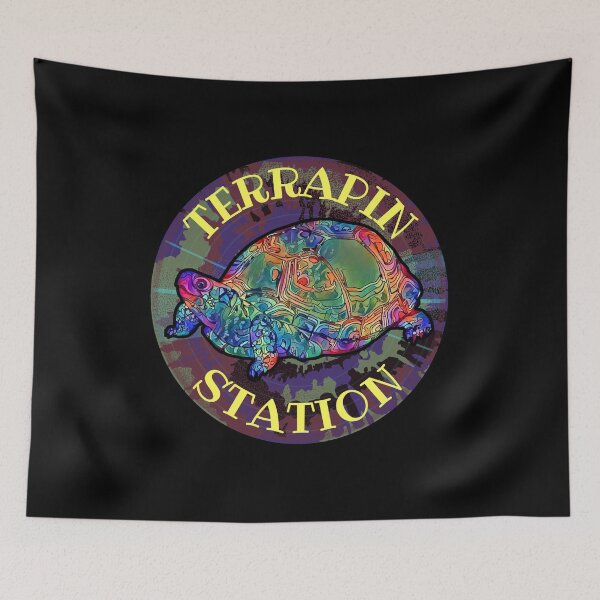 Item preview, Terrapin Station Trippy Retro Turtle at Night designed and sold by ittybittyowl.