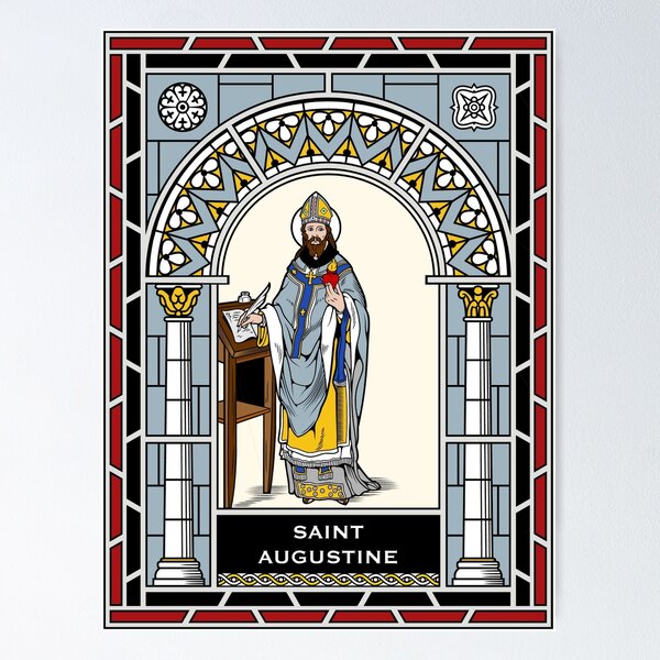 Item preview, ST. AUGUSTINE OF HIPPO under STAINED GLASS designed and sold by CatholicSaints.