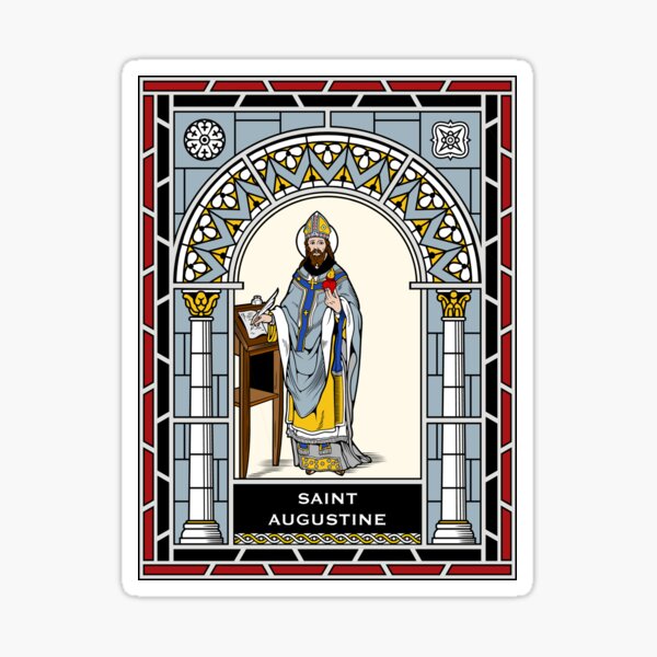 Item preview, ST. AUGUSTINE OF HIPPO under STAINED GLASS designed and sold by CatholicSaints.