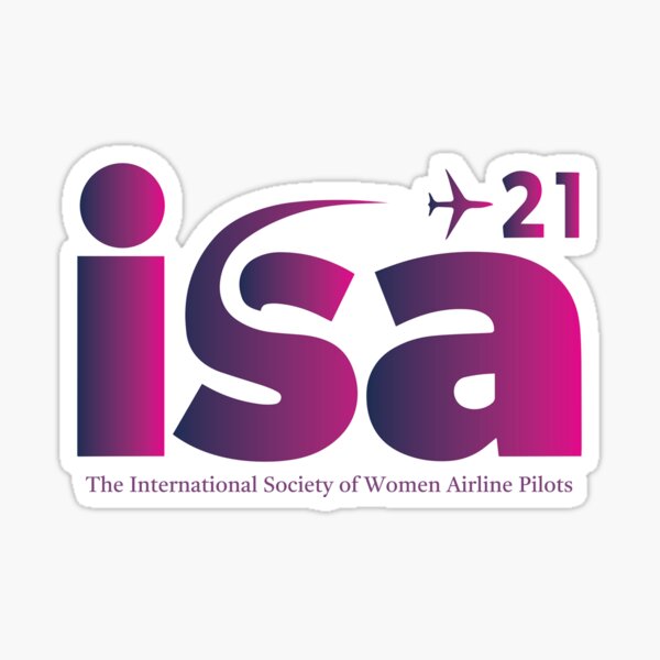 ISA+21 - The International Society of Women Airline Pilots Sticker