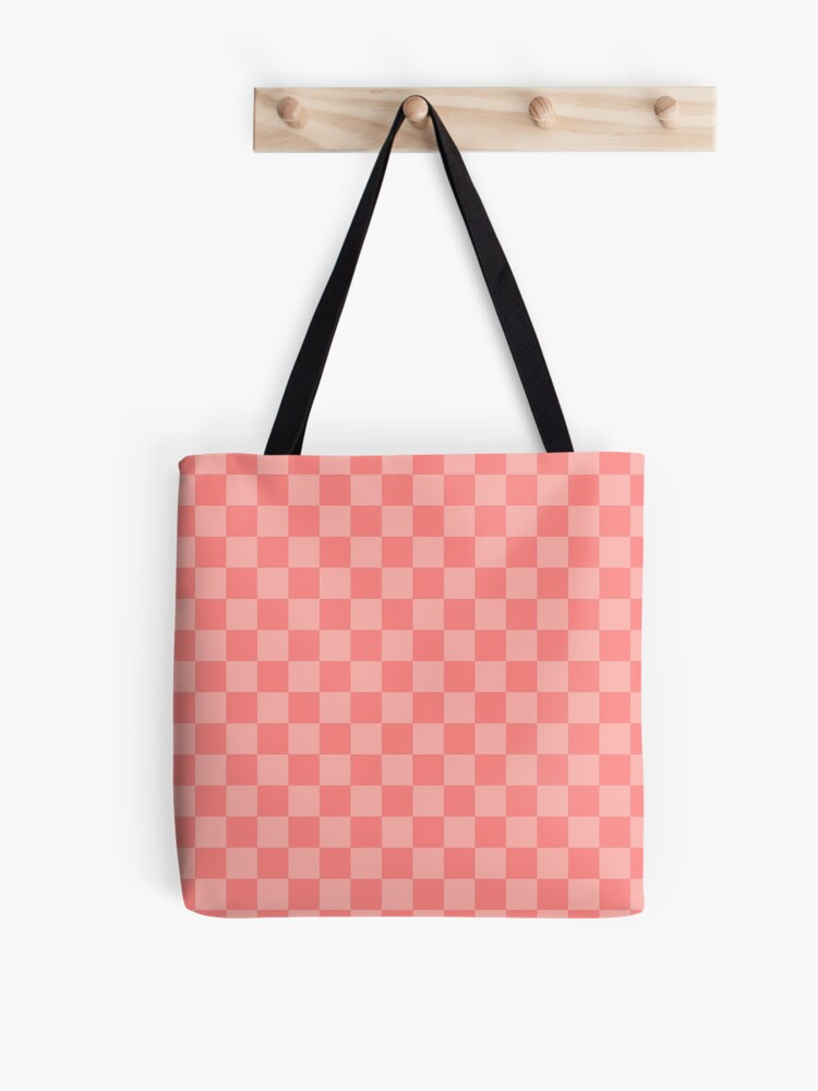 Checkerboard Mini Check Pattern in Double Blush Pink Tote Bag for Sale by  kierkegaard