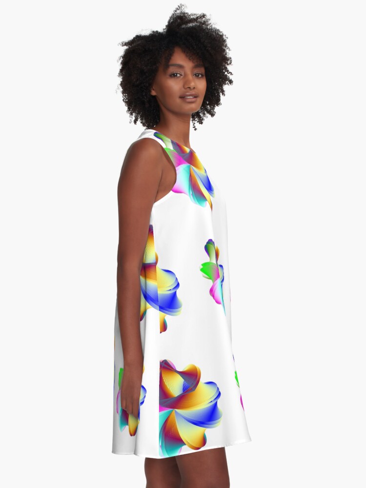 Alternate view of Thermo Nuclear Rainbow A-Line Dress