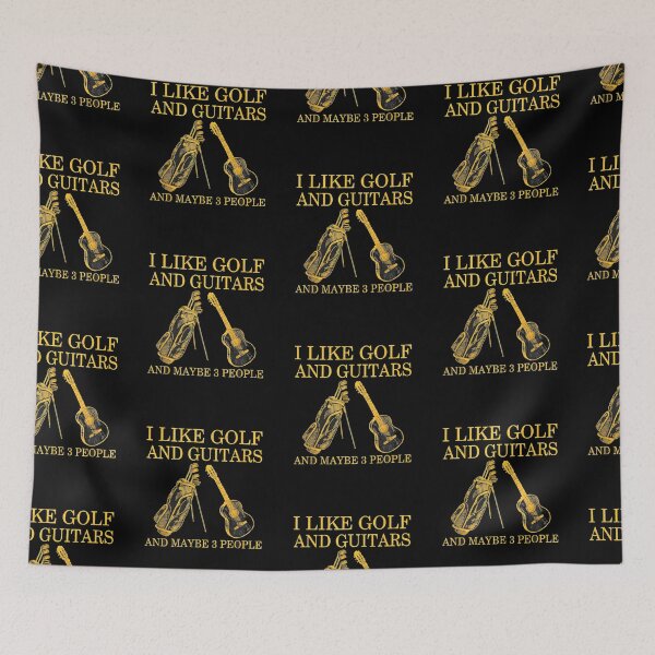 Item preview, I Like Golf And Guitars And Maybe 3 People Lover designed and sold by lydiamoranart.