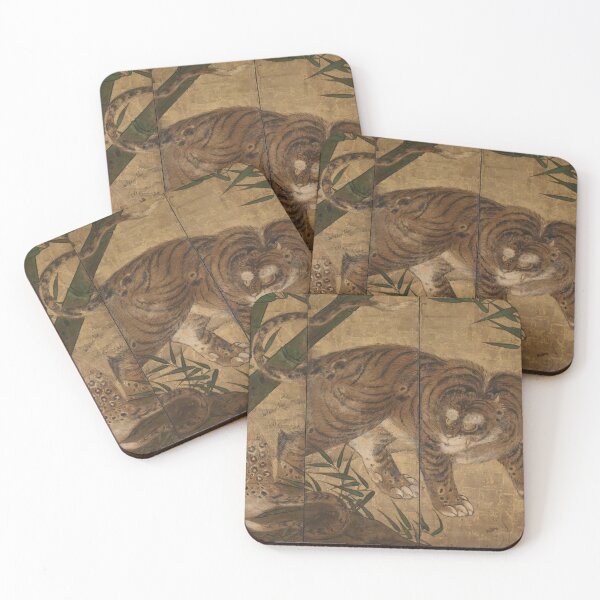 Item preview, Lions and Tigers in Peony and Bamboo designed and sold by japanese-ukiyoe.