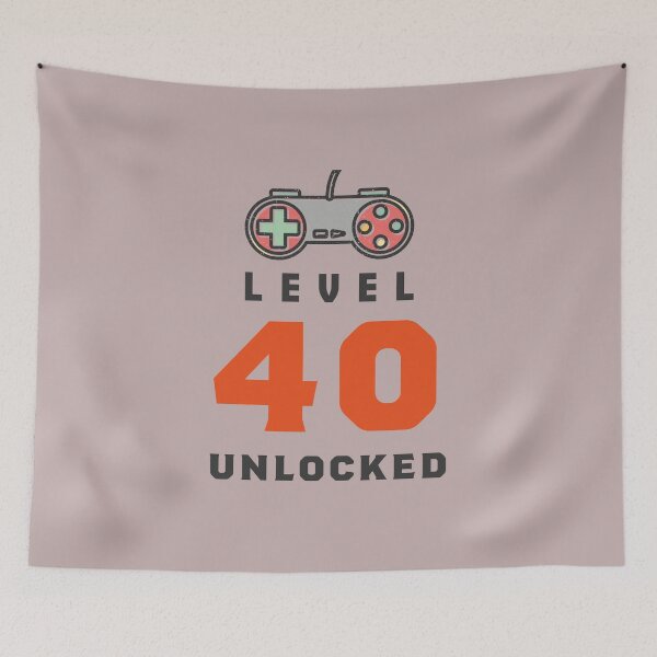Item preview, Level 40 Unlocked Retro, Funny Video Gamer 40th Birthday Gift, 40 Years Old Vintage designed and sold by Boom-llqb.