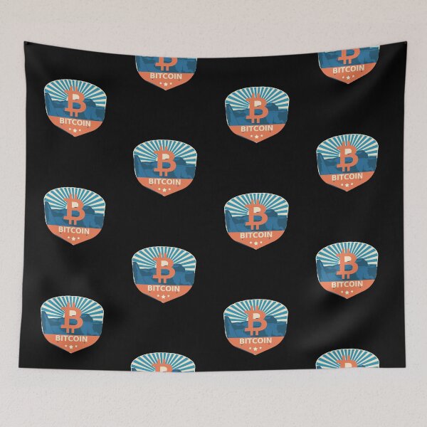 Item preview, Bitcoin Crypto Mountain Badge Cryptocurrency Pastels designed and sold by Bitcoin-Fashion.
