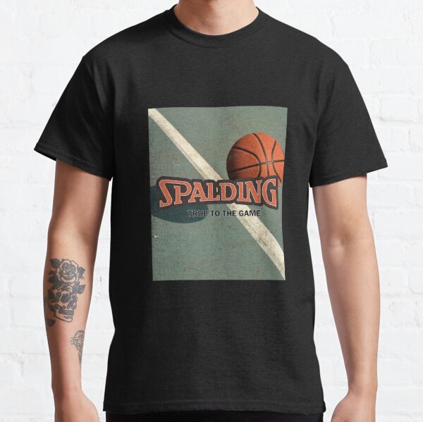 SPALDING Logo Basketball T-Shirt Sportshirt Freizeitshirt Shirt Baumwollshirt 