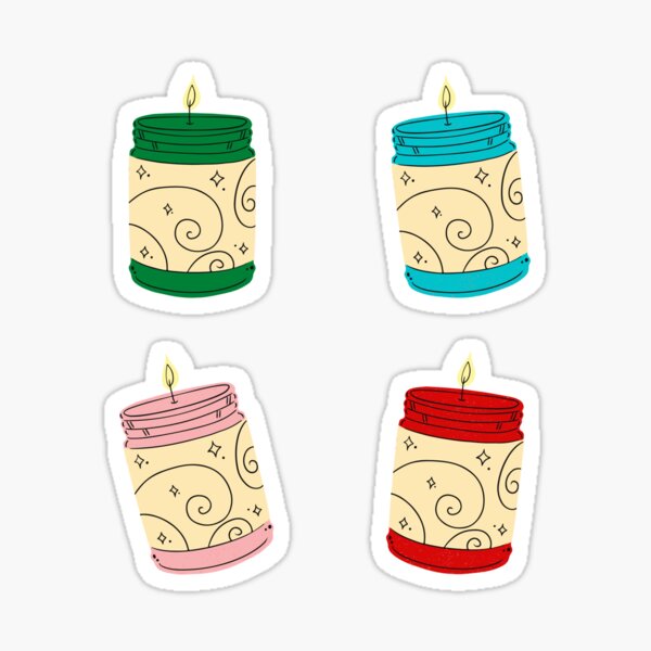 Item preview, 4-Pack Scented Candles in Different Colors designed and sold by EndlessDoodles.