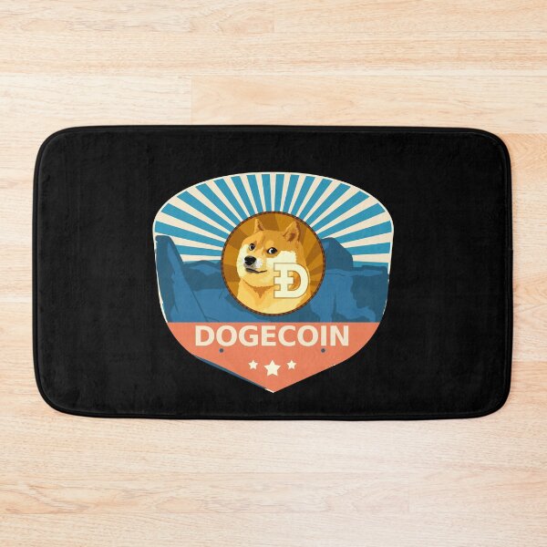 Item preview, Dogecoin DOGE Crypto Mountain Badge Cryptocurrency Pastels designed and sold by Bitcoin-Fashion.