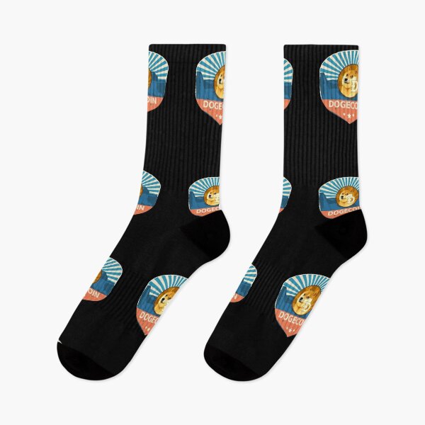 Item preview, Dogecoin DOGE Crypto Mountain Badge Cryptocurrency Pastels designed and sold by Bitcoin-Fashion.