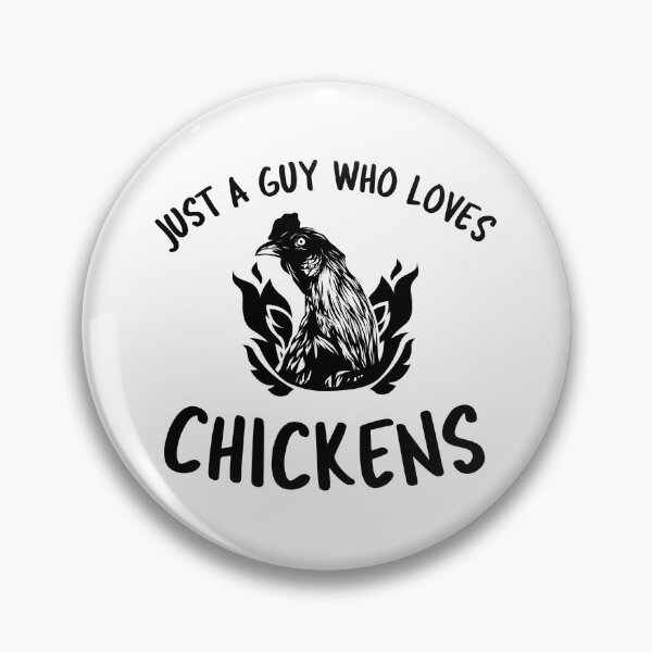 Item preview, Just A Guy Who Loves Chickens -funny chicken design in black text designed and sold by katiekendall.