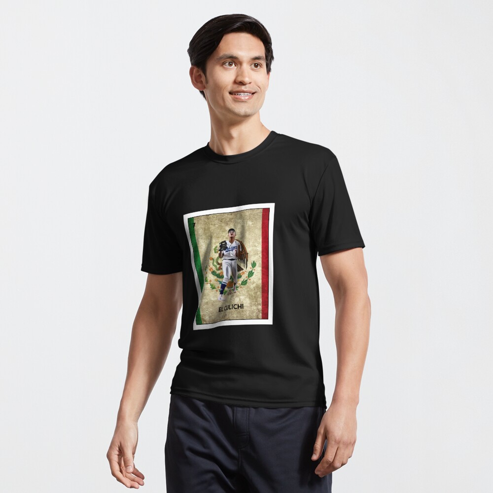 Julio Urias Mexican Loteria: El Culichi. Funny Spanish. Los Angeles. |  Active T-Shirt