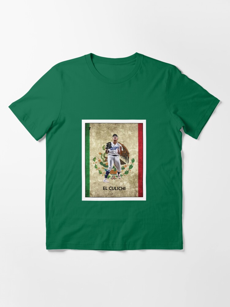Julio Urias Mexican Loteria: El Culichi. Funny Spanish. Los Angeles. |  Active T-Shirt