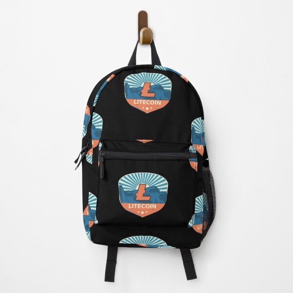 Item preview, Litecoin LTC Crypto Mountain Badge Cryptocurrency Pastels designed and sold by Bitcoin-Fashion.