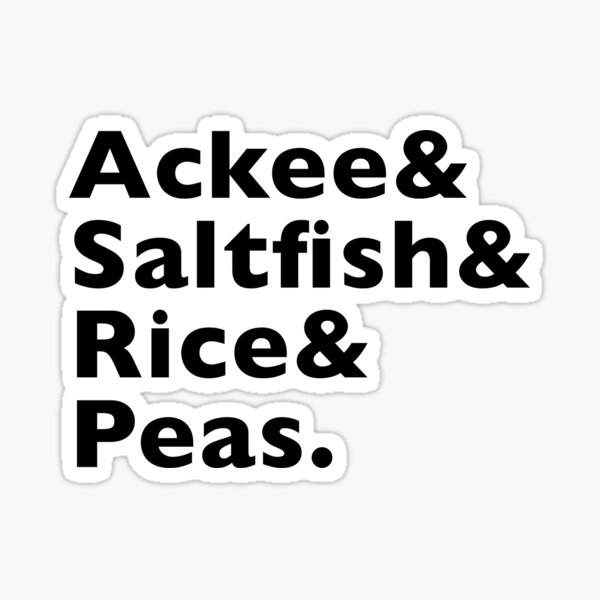 Jamaican Ackee and Saltfish Rice and Peas Sticker