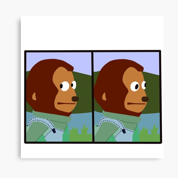 Awkward Monkey Looking Away Puppet Meme Art Board Print for Sale by  Barnyardy