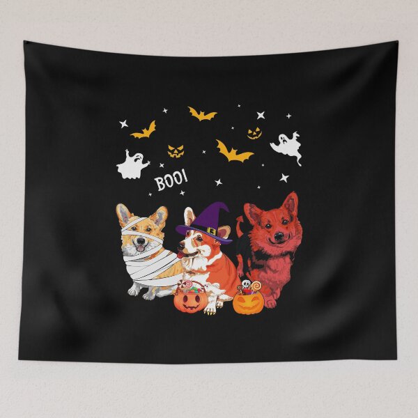 Item preview, Halloween Corgi Dogs Lovers Mummy Witch Demon designed and sold by juliegould1974.