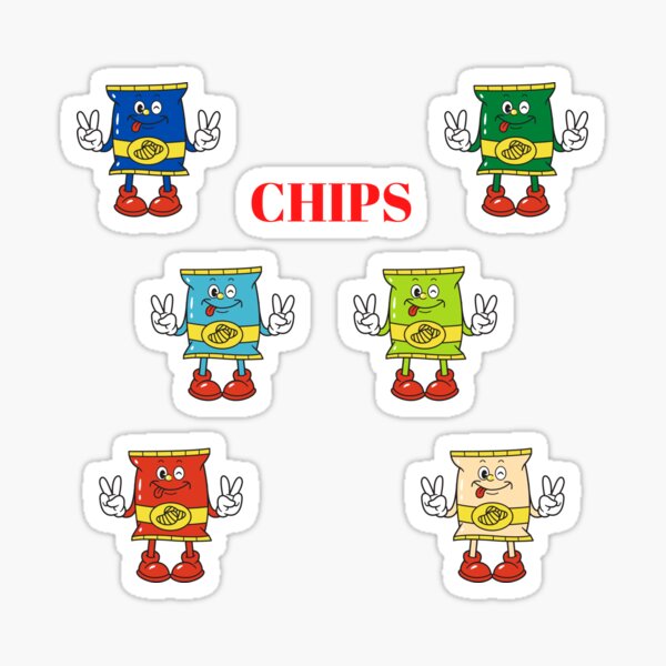 "Potato Chips Sticker" Sticker for Sale by passiveink Redbubble