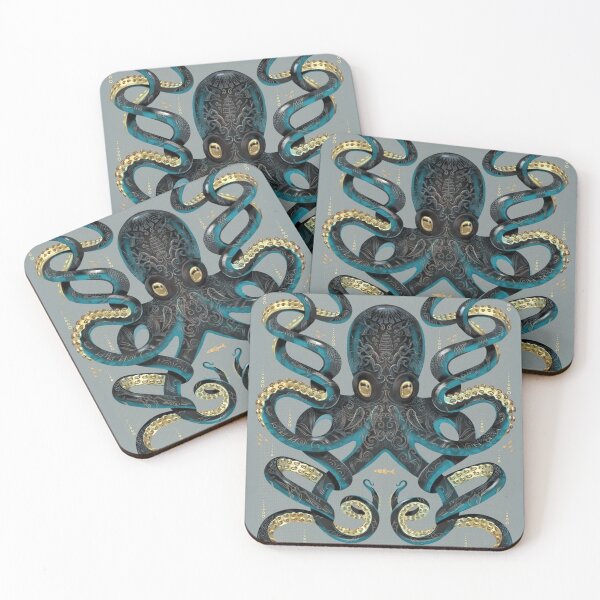 Item preview, Octopus Black And Gold designed and sold by jamesmicu.