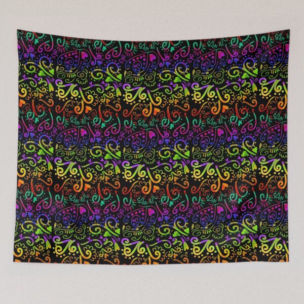 Item preview, Colorful Swirly Vine Pattern designed and sold by aniicreates.